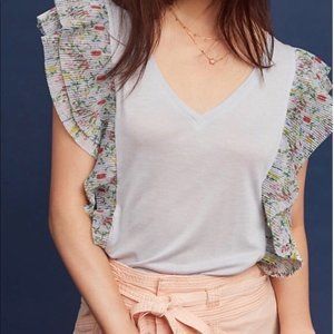 NWT Anthro Vanessa Virginia Indak Ruffle Top XS